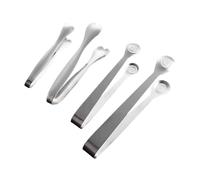 Abaodam Pinces à Sucre Faciles à Saisir Lot de 4 en Acier Inoxydable Argentées Mini Pinces Alimentaires Pratiques Accessoires pour Mariage et Petit Déjeuner