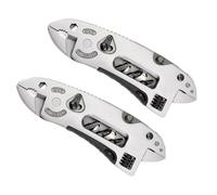 Abaodam Pinces Multifonctions en Acier Inoxydable 2 Pcs, Outil Multifonction Portable Coupe-fils, Clés Multi-usages pour Camping, Randonnée et Survie en Extérieur