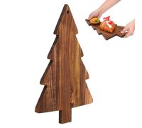 Abaodam Planche à Découper Sapin de Noël en Bois, Plateau Beige