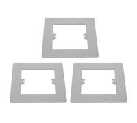 Abaodam Plaque de Prise Électrique Murale Gris Lot de 3 Pièces, Cache-Trou Décoratif Pratique, Protection Contour Prise pour Installation Encastrée Domestique