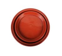 Abaodam Plastique Soucoupe Rouge 12 Pièces pour Pot de Fleurs 235mm | Plateau Robuste pour Plantes et Bonsaïs, Jardin ou Balcon, Retient L’humidité, Protège les Surfaces