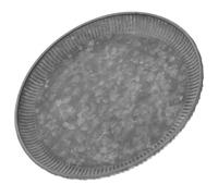 Abaodam Plateau Décoratif Style Rétro Artistique Vintage Rond Bord Ondulé en Fer Plateau Métallique de 25cm en Fête pour Présentation Raffinée ou Table à Dessert