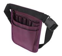 Abaodam Pochette Ceinture Outils Infirmière Légère en Nylon Violet Banane Utilitaire Multi-Compartiments pour Matériel de Soins Paquet Banane Portable pour Fournitures Infirmières