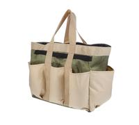 Abaodam Pochette pour Outils de Jardinage pour Rangement et Transport D’ustensiles de Jardin en Tissu Oxford Kaki, Organiseur Portable Simple et Chic