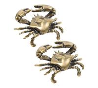 Abaodam Poignées de Tiroir en Laiton Forme Crabe 2 Pcs pour Commodes et Armoires, Boutons Décoratifs Bord de Mer, Poignées de Tiroir Thème Plage pour Usage Quotidien