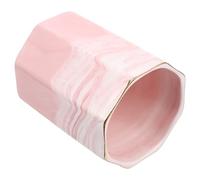 Abaodam Porte-pinceaux Pratique Rose de Maquillage en Céramique Motif Marbré, Organisateur de Bureau Assistant de Bureau pour Cosmétiques pour Rangement Table