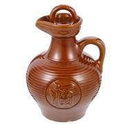 Abaodam Pot à Vin en Céramique Marron 500ml Anse Ergonomique et Bords Lisses, Récipient Polyvalent Élégant pour Maison et Restaurant