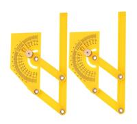 Abaodam Règle d'angle de bras Rapporteur Professionnel pour le travail du bois, calibre d'angle 180 degrés, ABS, légère, pour menuiserie et construction work, lot de 2 pièces