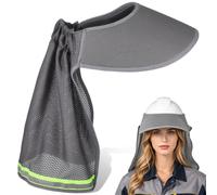 Abaodam Rideau de Chapeau de Sécurité en Polyester avec Bord de Chapeau Anti-Soleil et Protection de Cou pour Casque de Chantier, pour Sandales Femme Travaux Extérieurs