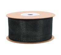 Abaodam Ruban en Mousseline Transparent 38mm pour Bouquet et Décoration de Mariage, Double Face, 20 Mètres, Foncé, pour Bricolage et Présent