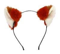 Abaodam Serrage-Tête Oreilles de Renard en Peluche Élastique Flexible, Bandeau Animalier pour Adultes, pour Fêtes Costumées et Célébrations de Noël
