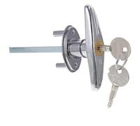 Abaodam Serrure de porte de garage poignée T serrure porte garage métal kit de déverrouillage d'urgence 1 set pour ouverture manuelle, universel et école