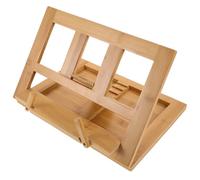 Abaodam Support de Partition en Bambou Beige, Porte-livre Polyvalent pour Lecture et Rangement Organisé, pour Partitions et Manuels sur Bureau