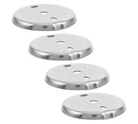 Abaodam Supports de Fixation pour Porte-serviettes et Porte Papier Toilette Lot de 4 Rond en Acier Inoxydable Argenté Accessoires Muraux Installation Facile Salle de Bain