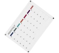Abaodam Tableau Blanc Effaçable à Sec en Acrylique pour Réfrigérateur, Calendrier Magnétique, Planificateur Mensuel Réutilisable, Tableau Transparent pour Planning et Gestion D'agenda