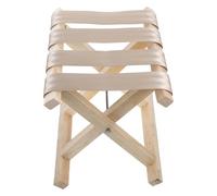 Abaodam Tabouret de Camping Pliant Portable, Bois, Beige, Adulte | Nylon Robuste, Usage Extérieur et Étude, Format Compact, Facile à Transporter, Polyvalent