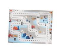 Abaodam Tapis de Jeu pour Bébé 6 Pièces Motif Circulation Bleu et Blanc, Tapis D’éveil Éducatif en Mousse Souple, Puzzle Transport Ludique pour Activité Intérieure et Éveil Sensoriel