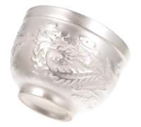 Abaodam Tasse à Thé en Argenté Plaqué 1pc Argentée Simple et Élégante Thé Kung Fu Lors de Réunions Entre Amis