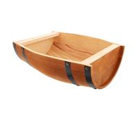 Abaodam Tonneau de Bois Décoratif Ornement Murale Demi-tonneau Seau à Vin Suspendu Artisanat Bois Rétro Décoration Cave Intérieure