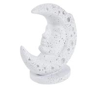 Abaodam Vase Affichage Floral en Résine Blanc Visage Sculpté Lune Décoration Bohème Minimaliste et pour Ornements de Salon Modernes