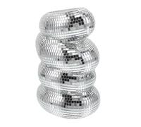 Abaodam Vase Miroir Argenté Sculptural Spirale, Pot de Fleurs Disco Boule, pour Décorations de Table et Événements Festifs