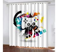 Abaodanba Rideaux Occultants,Rideaux Gamer,Lot De 2 Occultants d'enfant,Rideaux Thermiques isolants,Polyester,Impression Numérique 3D,Rideau Chambre, LxH:140x160 cm (70x160 x 2), (AZBZA-11Y24R21N-C2)