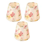 Abat-Jour à Clip, 3 Petits Abat-Jour à Clip avec Motif De Fleurs, Abat-Jours De Lustre à Clips, Abats-jour de Lampe en Tissu,Abat-Jours en Forme De Baril Moderne pour la Maison Fotel
