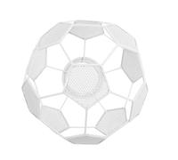 Abat-jour Ballon de Football en Fer, Cage Légère Vintage Blanche | Découpe Ajourée, Finition Électroplaquée Mate, Montage Simple, pour Culot E27 ou B22, 40 à 100 W