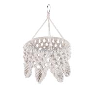 Abat-jour Bohème Tissé à Main, à Suspendre Blanche 26 CM