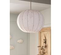 Abat jour boule en tissu pour suspension beige TU