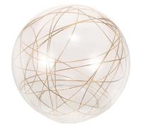 Abat-jour Boule en Verre Fil Métallique pour Lustre Suspendu | Verre Lisse Décoré de Fil Doré Intérieur, Finition Argentée Élégante, Installation Aisée, Adapté aux Appliques Murales