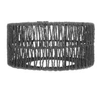 Abat-jour Créatif Taille S en Corde de Paille Tissée pour Lampe | Noir, Structure Tressée en Fer, Surface Lisse sans Bavures, pour Remplacement Suspendre et Douille E27
