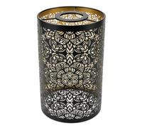 Abat-jour creux sculpture métal cylindrique motif circulaire E27 E26 détachable décoratif table de chevet abat-jour
