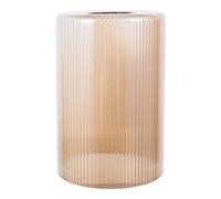 Abat-jour Cylindrique en Verre Rayé Marron E27 pour Plafonnier | Ouverture Intérieure de 42mm, Paroi Tubulaire Striée, Lumière Douce, Adapté aux Installations de Chambre et Chevet