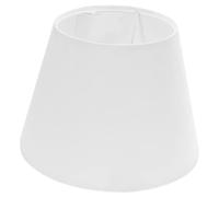 Abat-jour de Lampe de Table en Tissu Blanc E27, Style Moderne | Doublure Blanche, Structure Métal, Décor Maison, Support Stable, Ambiance Chaleureuse, Design Chic Minimaliste