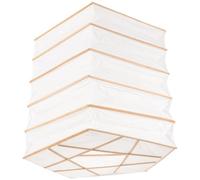Abat-jour de Plafond en Papier Blanc, Lanterne Ronde Pliable