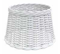 Abat-jour de plafonnier blanc Ø45x28 cm osier