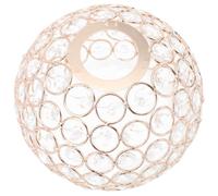 Abat-jour de Plafonnier en Fer Forgé, Cristal, Doré, 4 CM | Cache Lumineux Transparent, Style Européen Chic, Suspendre et Lampadaire, Pose Bague de Retenue