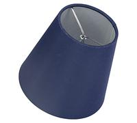 Abat-jour de Table Moderne Simple Bonne Transmission de la Lumière 6 Pièces Abat-jour en Tissu pour Ampoule E14 (A3 02 Bleu Foncé)