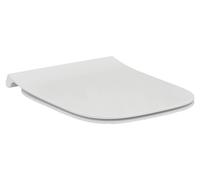 Abat-jour de toilette en Duroplast blanc alpin, de forme D, avec système de fermeture douce et démontable