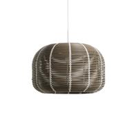 Abat-jour d'extérieur Garoina en rotin synthétique gris tourterelle Ø 50 cm
