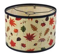 Abat-jour en bois avec motif feuille d'automne, style rustique pour lampe suspendue, lampe de table, lampadaire, 30 x 20 cm, facile à nettoyer, toucher inspiré des vacances