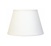 Abat-jour en coton blanc ou ivoire de remplacement pour lampe de table ronde, modèle cône, nouveau, diamètre 50 cm, avec culot grand E27, cousu à la main, fabriqué en Italie