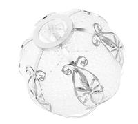 Abat-jour en Fer Motif Fleur à Huit Pétales E27, Argenté | Cadre Métallique Mini, Diffusion Douce, Installation sans Outil, pour Chambre et Salon