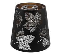 Abat-jour en Fer Sculpté Feuille D’érable E27 Noir, Motif Ajouré | Ouverture de 4,2cm, Structure Métallique Grillagée, Ambiance Douce pour Lampe de Table, Coin Lecture ou Décoration Rustique