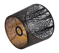 abat-jour en Métal Creux Sculpture Forêt abat-jour Rustique Cylindrique pour Lampe de Table Applique Murale ou Lampadaire Décoratif 1 Pièce Accessoire Éclairage
