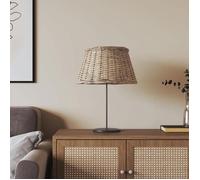 Abat-jour en osier - vidaXL - Ø50x30 cm - Brun - Support en fer - Convient aux ampoules E27 - Multifonctionnel
