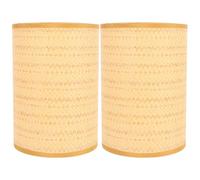 Abat-jour en Rotin de Remplacement pour Lampadaire et Lampe de Table 2 Pcs