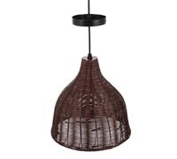 Abat-jour en Rotin Marron pour Plafonnier, Décoration Artistique | Tressage Rotin, Installation Facile, Solide et Peu Cassant, Style Pratique et Beau, Usage Intérieur