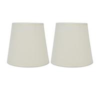 Abat-jour en Tissu 2pcs Abat-jour D'intérieur de Style Européen pour Lampe Chandelier à Douille E14, Lampadaire, Lampe de Table, Lustre, Applique Murale 4,4x6,0x5,5 Pouces(PX17 Beige)